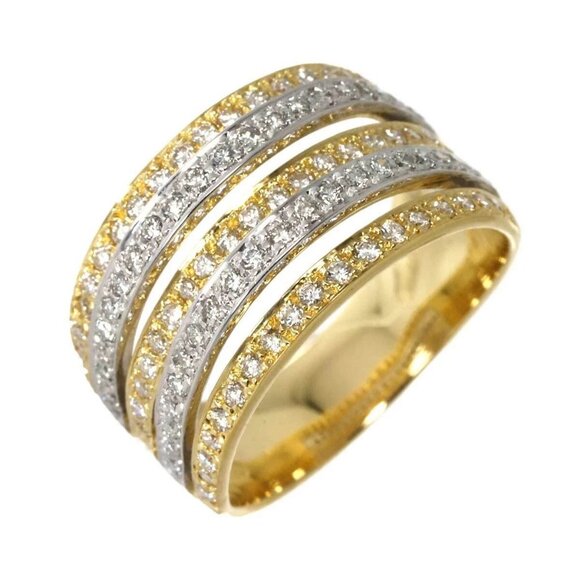 Ponte Vecchio Diamond 0.80ct Ring 18K YG WG 750 6.75(US) 90278073 - Picture 1 of 9